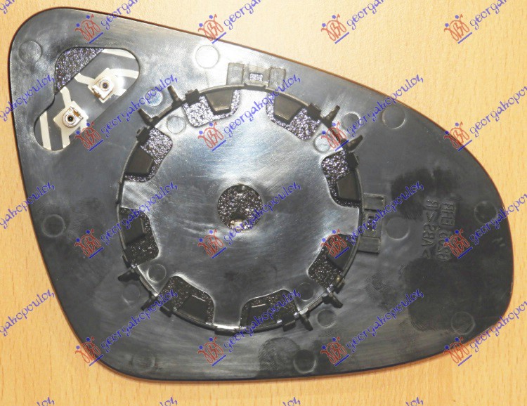DOOR MIRROR GLASS HEATED (ROUND BASE) (FRANCE) (CONVEX GLASS)