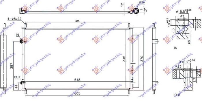 ΨΥΓΕΙΟ A/C 1.5 HYBRID 15- (600x355x16) (KOYO)