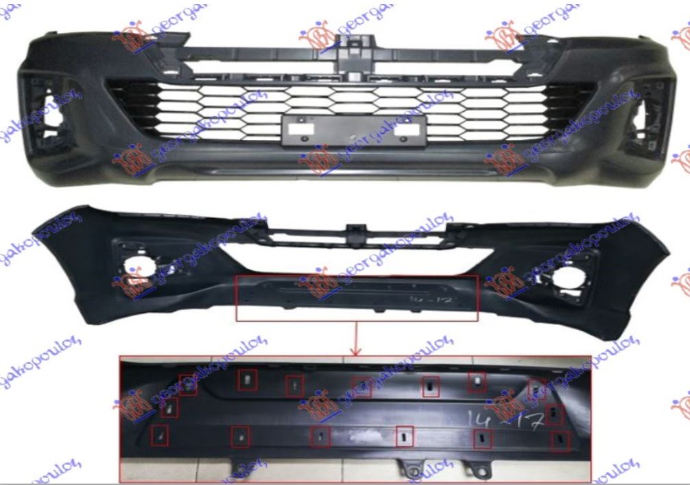 FRONT BUMPER 4WD 2018- (MILLENIUM/INVICIBLE) (W/GRILLE FIXED)