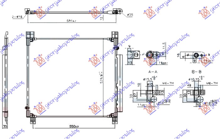 ΨΥΓΕΙΟ A/C 2.4-2.8 D ΠΕΤΡΕΛΑΙΟ (575x510x12) ΠΑΡΟΧΕΣ ΔΙΑΓΩΝΙΑ