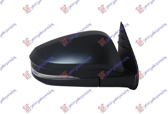 DOOR MIRROR ELECTRICAL BLACK (W/SIDE LAMP) (A QUALITY) (CONVEX GLASS)