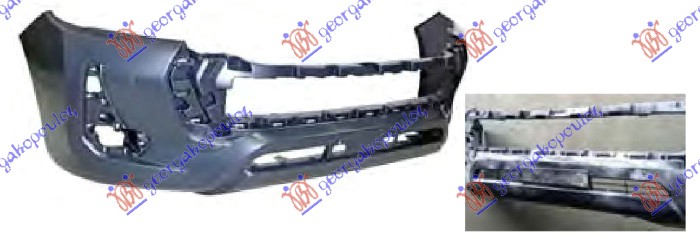 FRONT BUMPER DOUBLE CAB (W/FIXED GRILLE)
