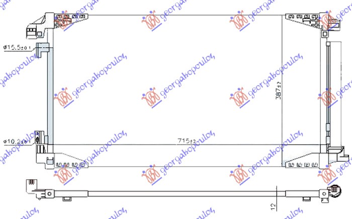 ΨΥΓΕΙΟ A/C 1.2 TURBO ΒΕΝΖΙΝΗ (690x400x12)