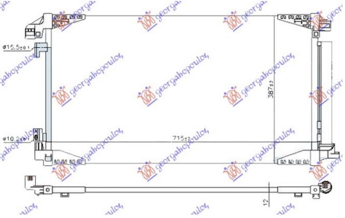 ΨΥΓΕΙΟ A/C 1.2 TURBO ΒΕΝΖΙΝΗ (690x400x12) (NRF)
