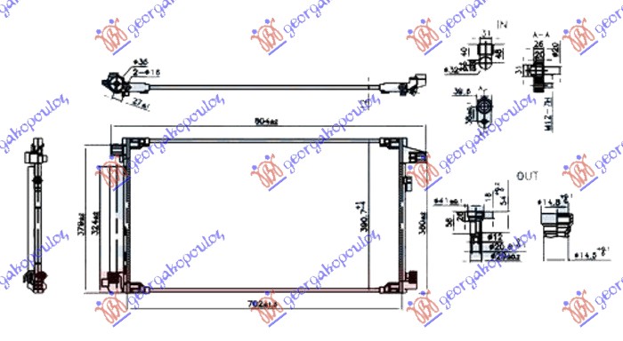 ΨΥΓΕΙΟ A/C 1.8 HYBRID ΒΕΝΖΙΝΗ (670x370x12) (VALEO)