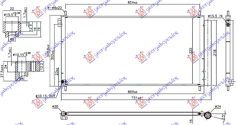 ΨΥΓΕΙΟ A/C 2.0 D4D ΠΕΤΡΕΛΑΙΟ (696x325x16)