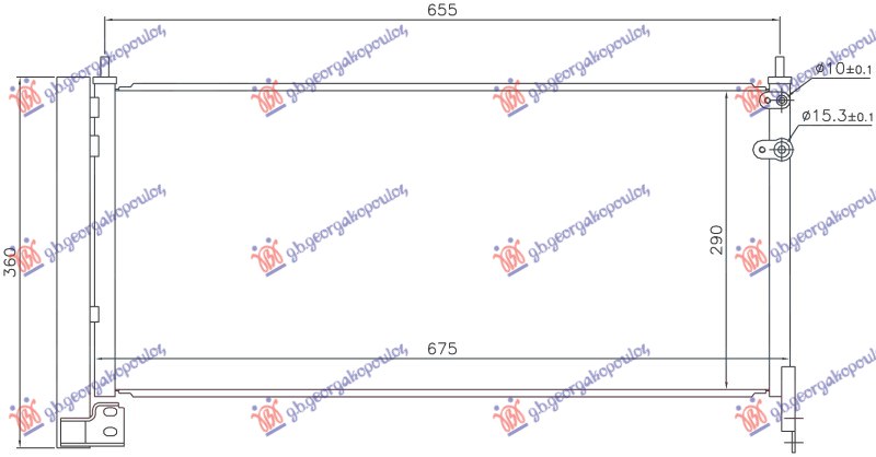 ΨΥΓΕΙΟ A/C 1.8 HYBRID A/T (675x290x16) (KOYO)