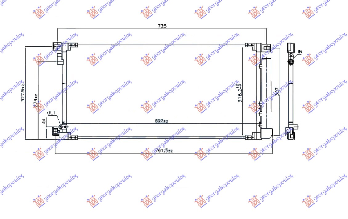 ΨΥΓΕΙΟ A/C 1.2i ΒΕΝΖΙΝΗ (69.7x34.2x1.2)