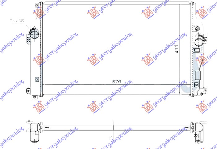 ΨΥΓΕΙΟ 2.0-2.2 D4D ΠΕΤΡΕΛΑΙΟ ΜΗΧΑΝΙΚΟ (670x410x26) (KOYO)