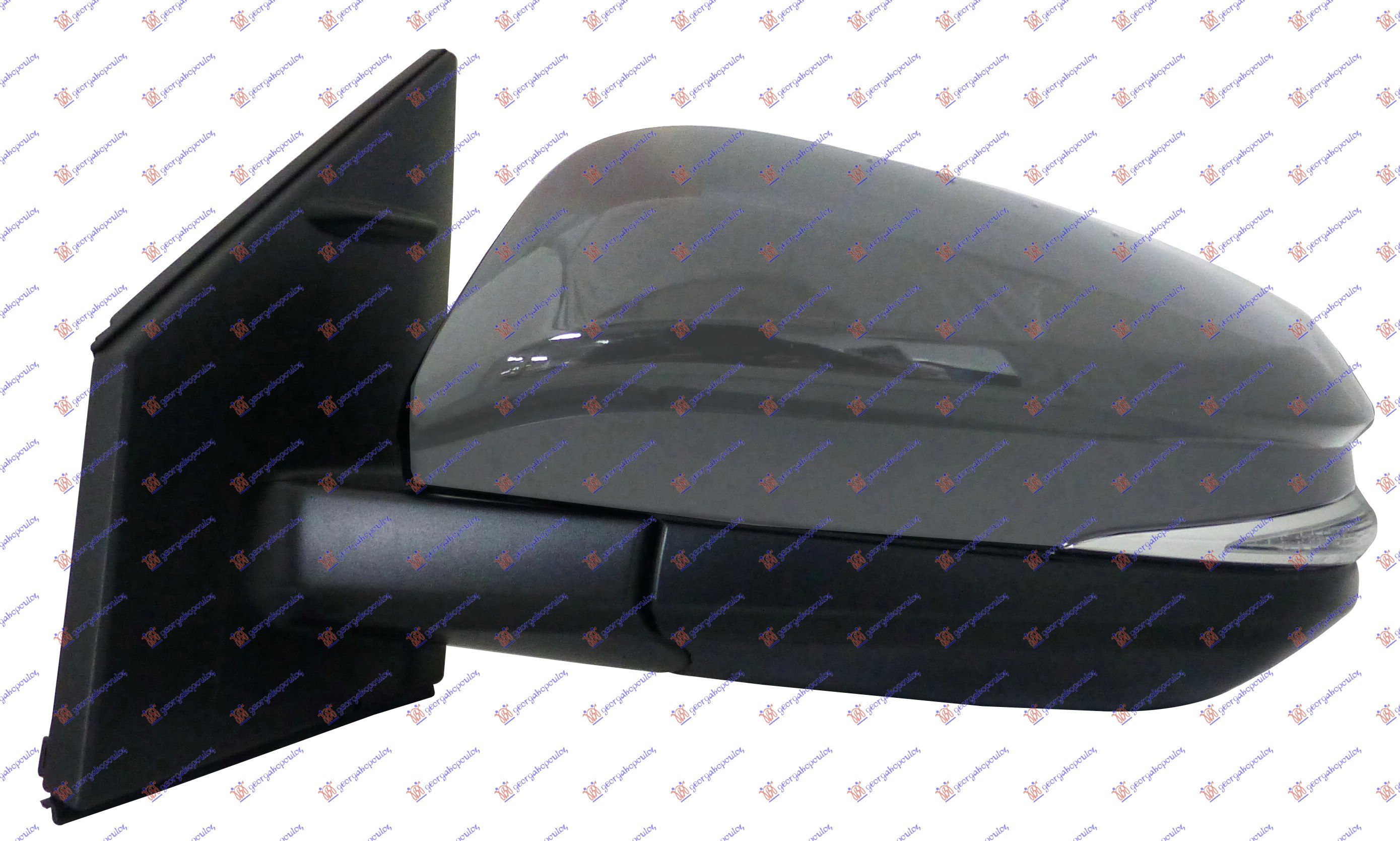 DOOR MIRROR ELECTRICAL HEATED (W/SIDE LAMP) (A QUALITY) (CONVEX GLASS)
