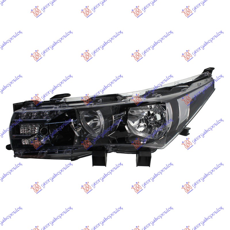 HEAD LAMP ELECTRICAL BLACK W/LED DRL (E) (DEPO)