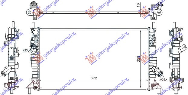 RADIATOR 1,6-1,8-2,0TDCi-2,5 ST(67x38)M/A (KOYO)