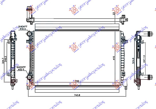 ΨΥΓΕΙΟ 1.6 BENZINH (650x415x23) (NRF)