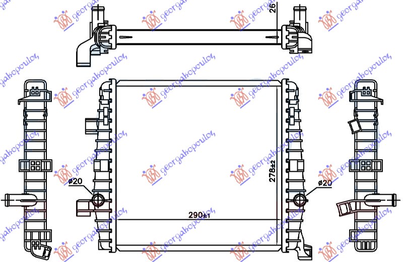 ΨΥΓΕΙΟ ΒΟΗΘΗΤΙΚΟ 3.0 TSI HYBRID ΑΥΤΟΜΑΤΟ (29x27,8x2,6)