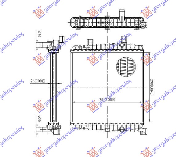 ΨΥΓΕΙΟ ΒΟΗΘΗΤΙΚΟ 3.0 TSI (30x29x2,5)