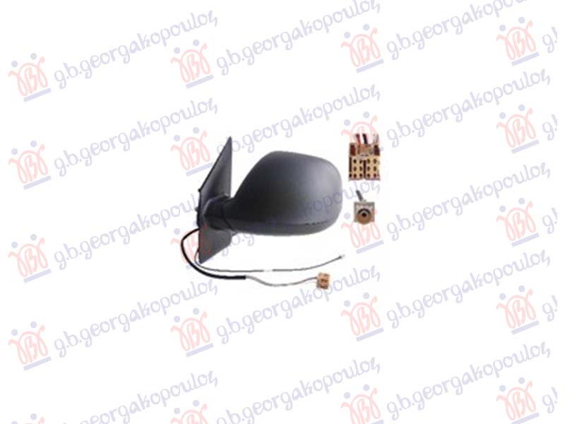DOOR MIRROR ELECTRICAL HEATED (W/ANTENNA AM/FM) (6Pin) (A QUALITY) (ASPHERICAL GLASS)