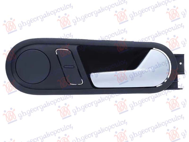 DOOR HANDLE FRONT INNER SILVER/BLACK BASE