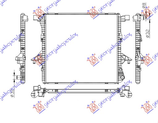 ΨΥΓΕΙΟ 2.0 TSI-2.0 TDI (61.7x58.4x26) (MAHLE BEHR)