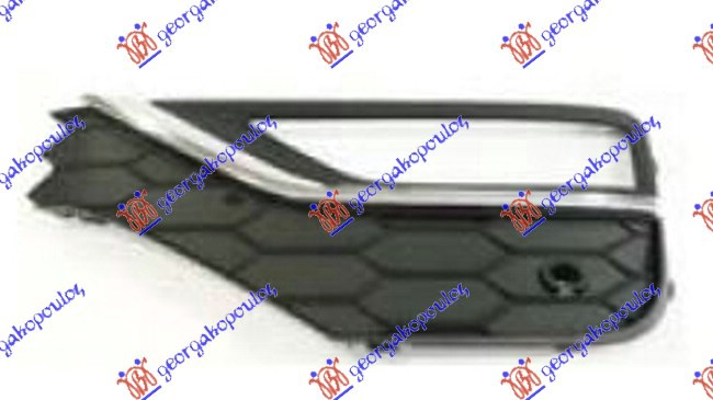 FRONT BUMPER SIDE GRILLE (W/F.L. HOLE & CHROME MOULD.) (W/PDS)