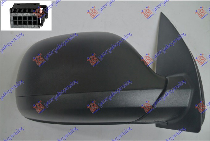 DOOR MIRROR ELECTRICAL HEATED BLACK (BLACK BASE)