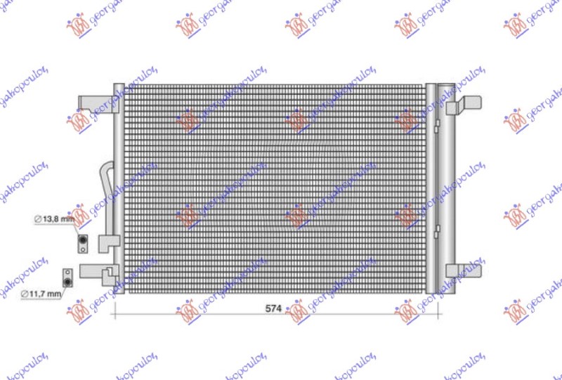 ΨΥΓΕΙΟ A/C 1.4-1.5-2.0 TSI ΒΕΝΖΙΝΗ - 2.0 TDI ΠΕΤΡΕΛΑΙΟ (576x388) (KOYO)