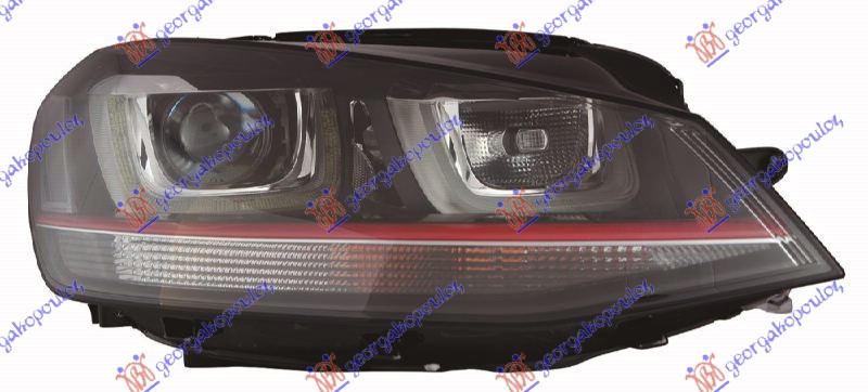 ΦΑΝΟΣ ΕΜΠΡΟΣ GTI XENON ΕΞΥΠΝΟ ME ΦΩΣ ΗΜΕΡΑΣ LED (E) (DEPO)