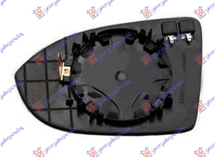 DOOR MIRROR GLASS HEATED  (CONVEX GLASS)