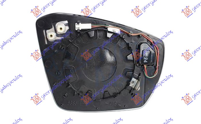 DOOR MIRROR GLASS HEATED (W/BLIS) (ASPHERICAL GLASS)