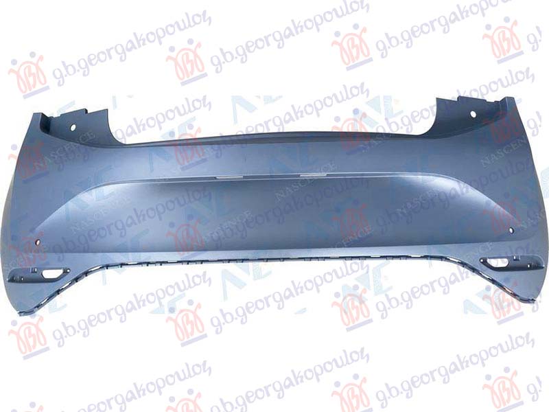REAR BUMPER PRIMED (W/4 PDC HOLES)