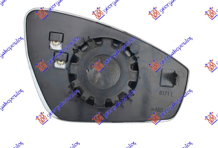 DOOR MIRROR GLASS HEATED (ASPHERICAL GLASS)